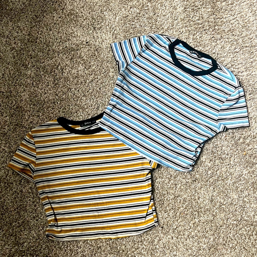 Yellow and Blue Cropped Set